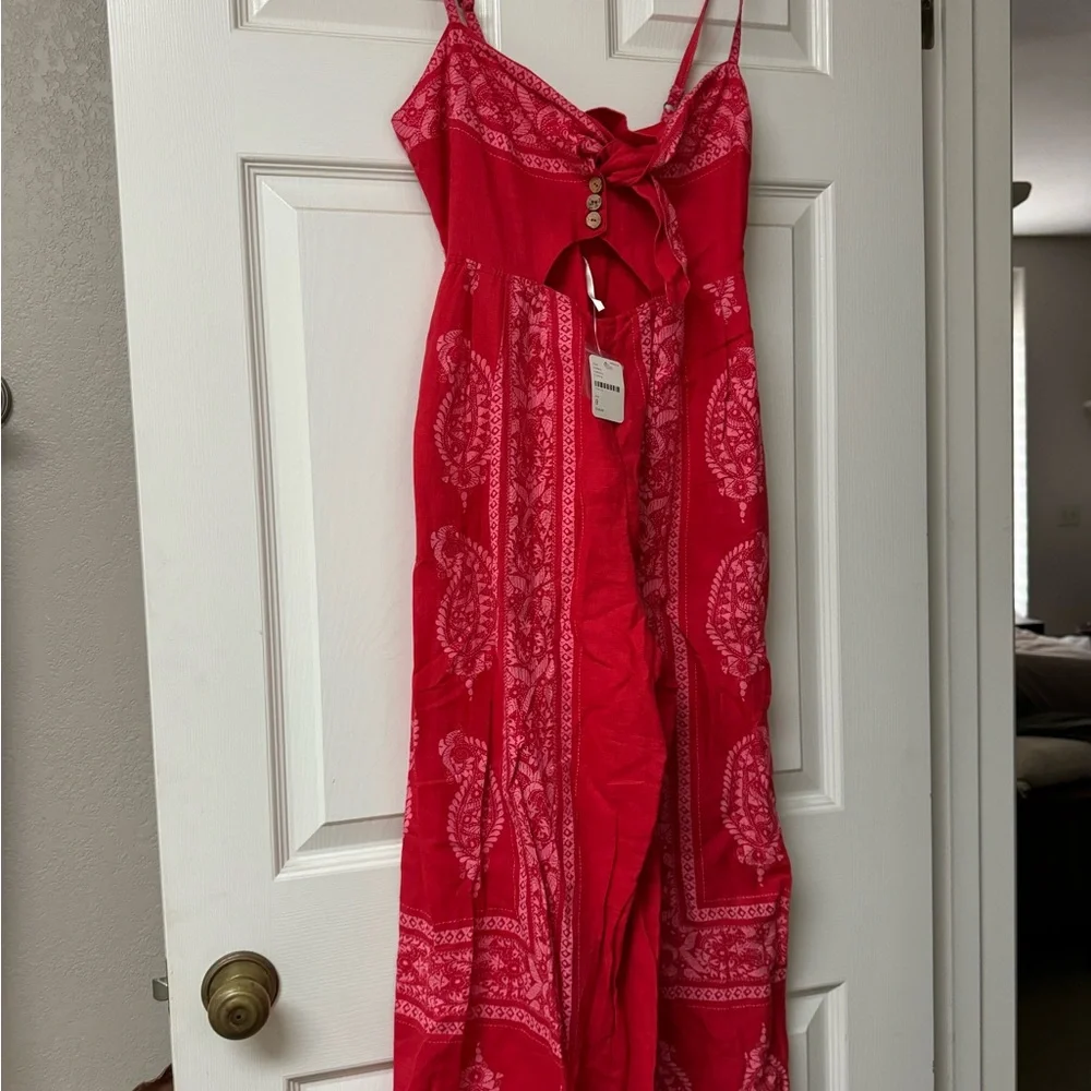 Free People Red Jumpsuit - Picture 3 of 5